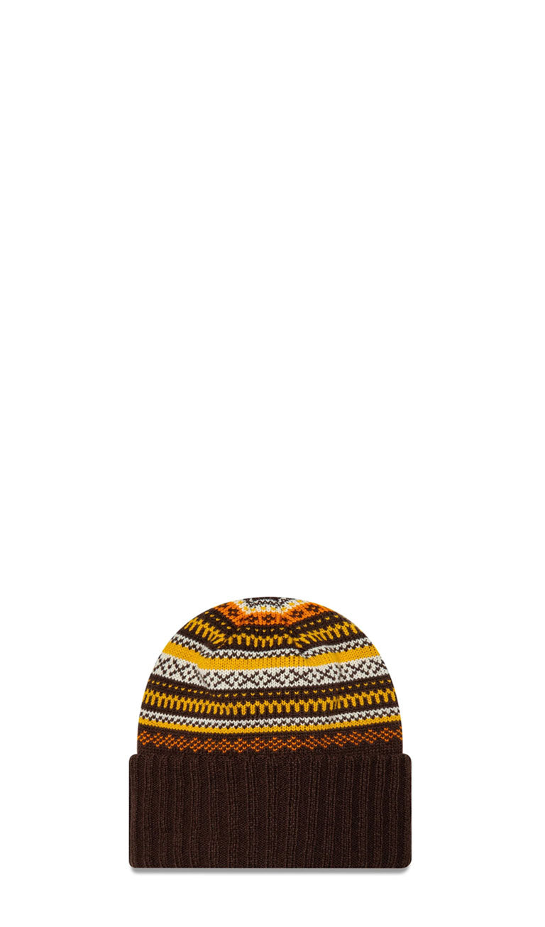 NEW ERA - Berretto donna 'Fair Isle' marrone