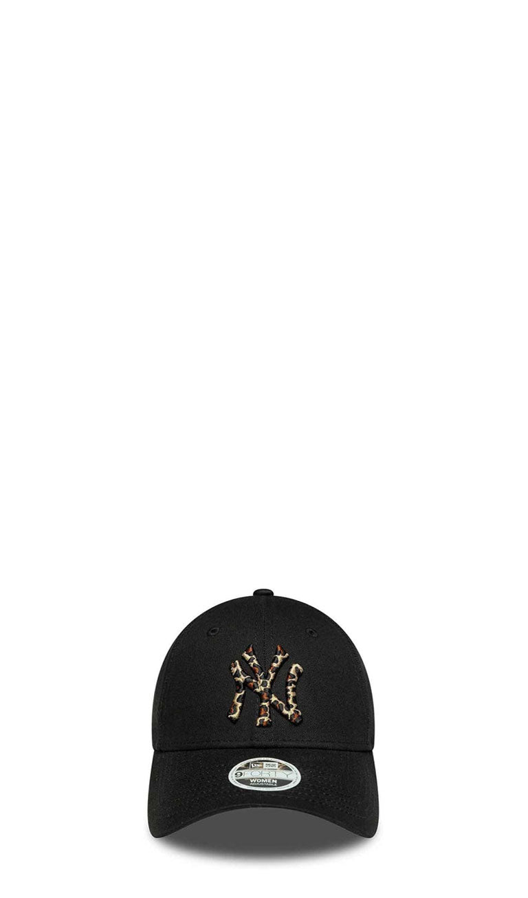 NEW ERA 9FORTY WOMEN Capello 'NY Yankees' nero con logo leopardato