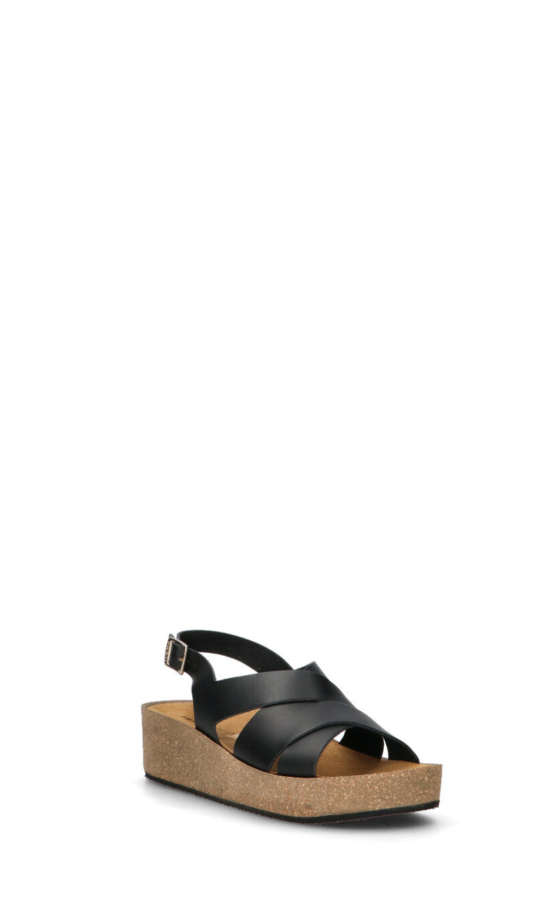 FRAU Sandalo donna nero in pelle