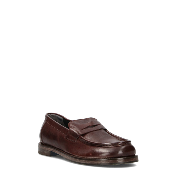 MOMA Mocassino uomo marrone in pelle