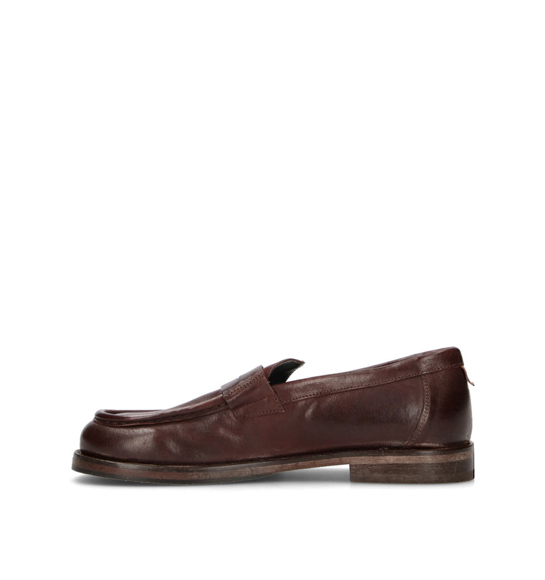 MOMA Mocassino uomo marrone in pelle