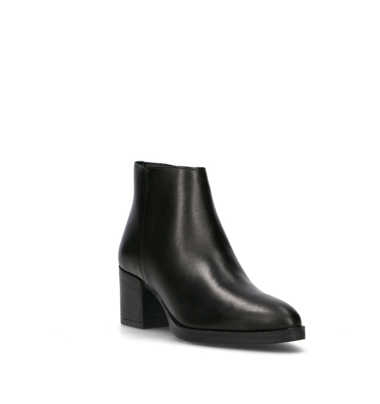 VARIOPINTO Tronchetto donna nero in pelle