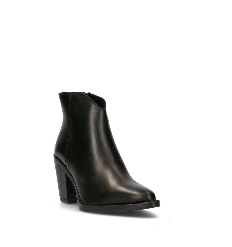 VARIOPINTO Tronchetto donna nero in pelle