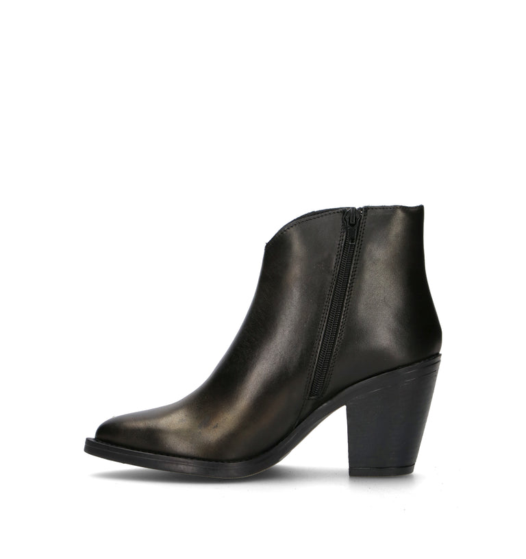 VARIOPINTO Tronchetto donna nero in pelle