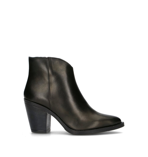 VARIOPINTO Tronchetto donna nero in pelle