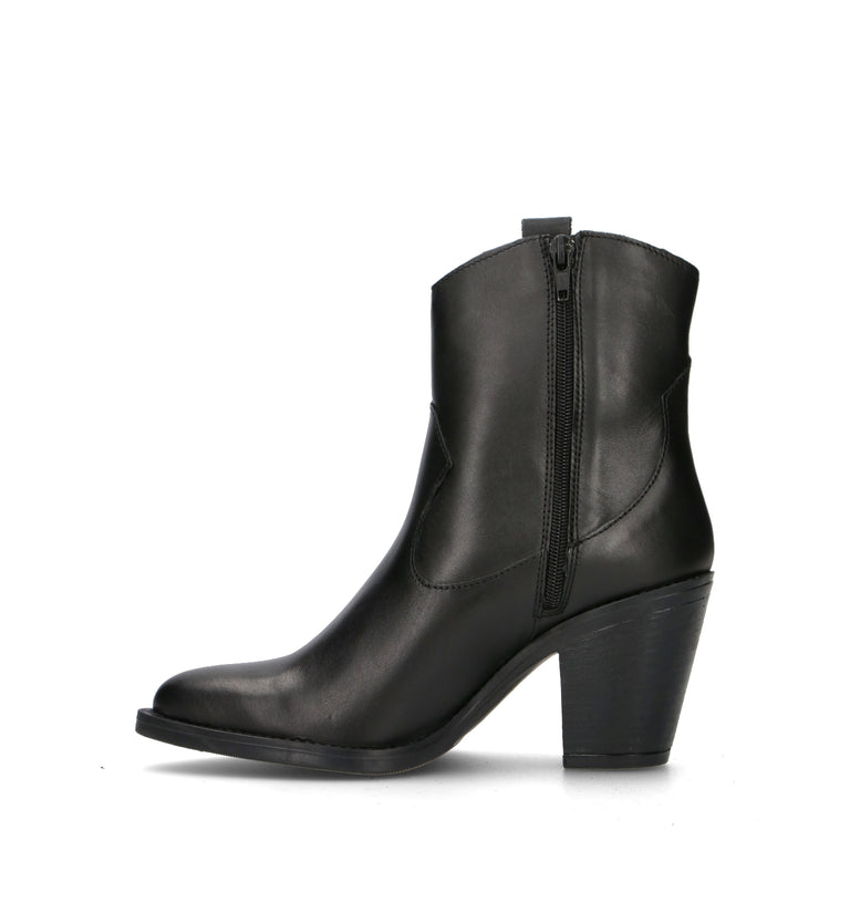VARIOPINTO Tronchetto donna nero in pelle