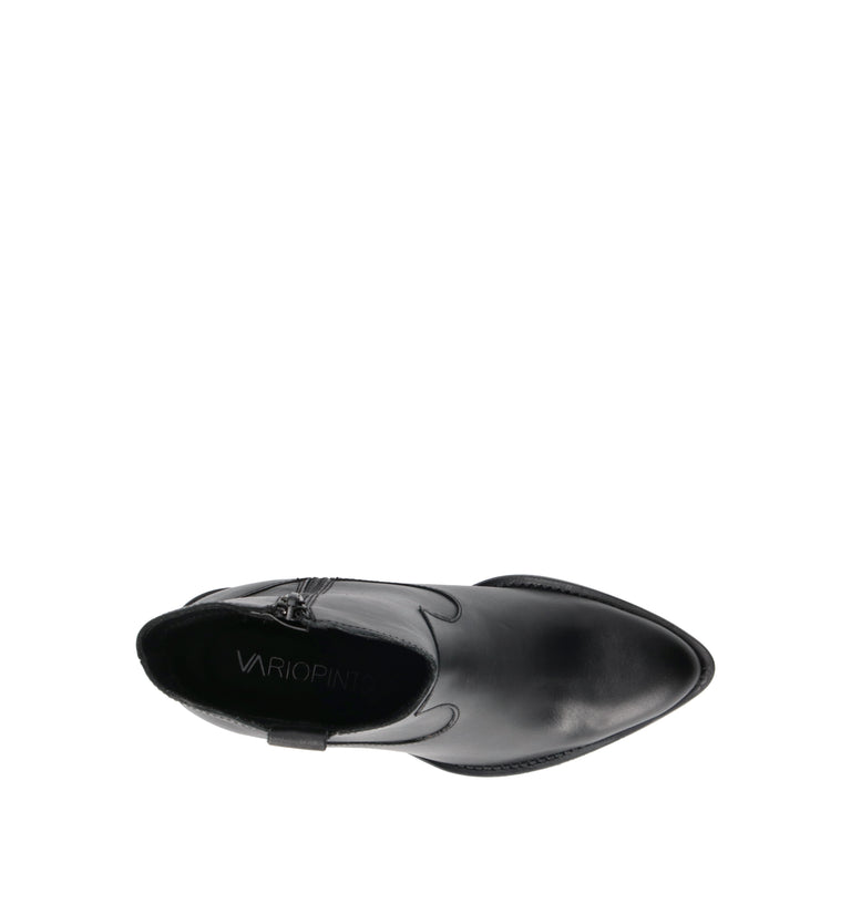 VARIOPINTO Tronchetto donna nero in pelle