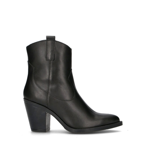 VARIOPINTO Tronchetto donna nero in pelle