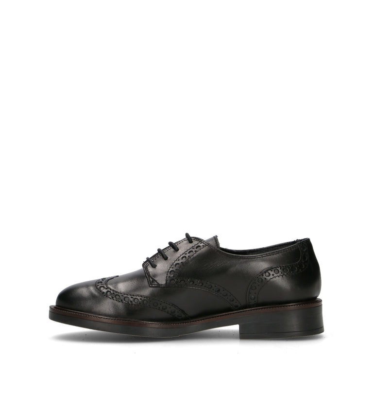 VARIOPINTO Stringata donna nera in pelle