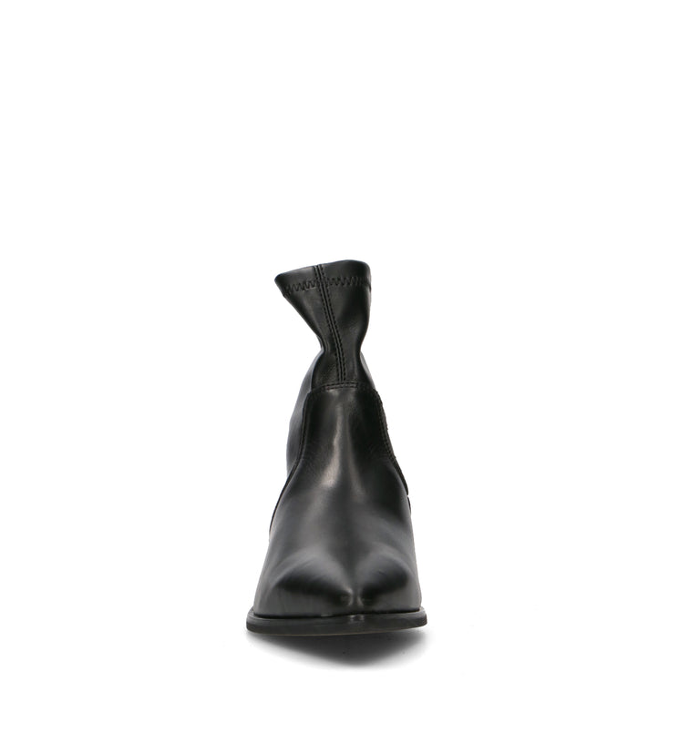 VARIOPINTO Tronchetto donna nero in pelle
