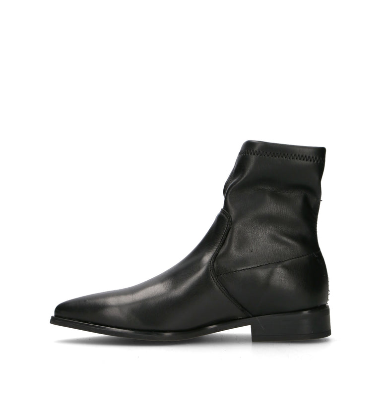 VARIOPINTO Tronchetto donna nero in pelle