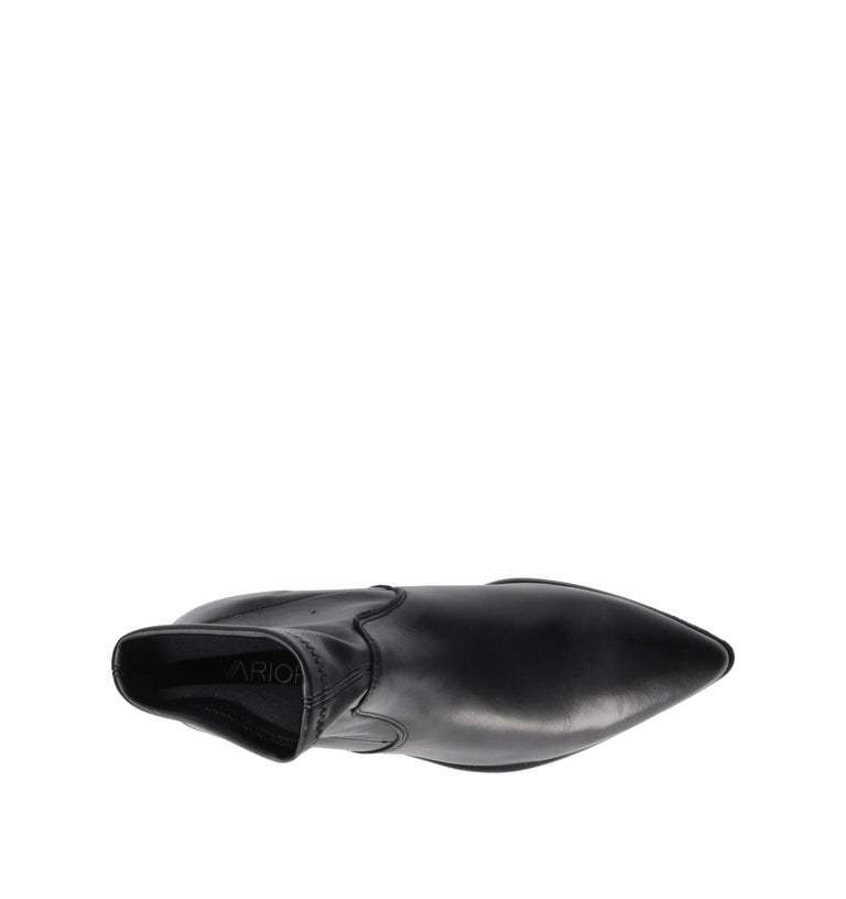 VARIOPINTO Tronchetto donna nero in pelle