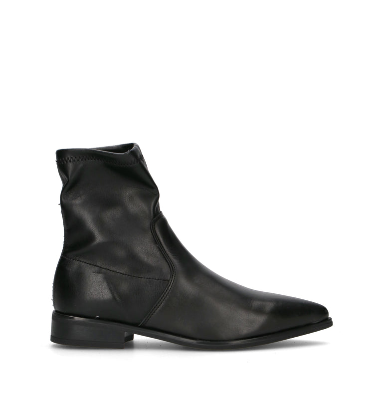 VARIOPINTO Tronchetto donna nero in pelle