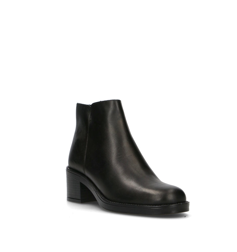 VARIOPINTO Tronchetto donna nero in pelle