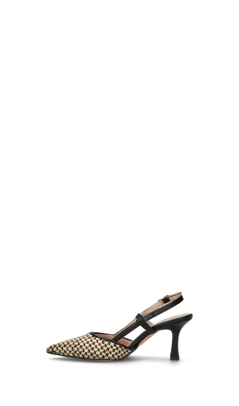 PERLAMARINA Decollete donna nera/beige