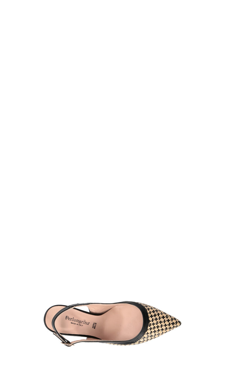 PERLAMARINA Decollete donna beige/nera