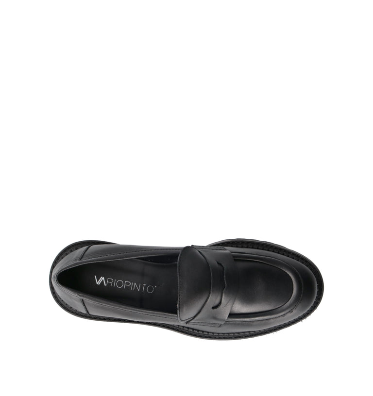VARIOPINTO Mocassino donna nero in pelle