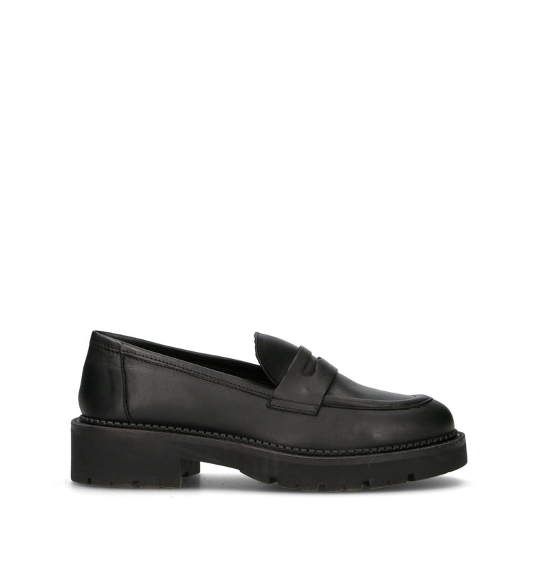 VARIOPINTO Mocassino donna nero in pelle