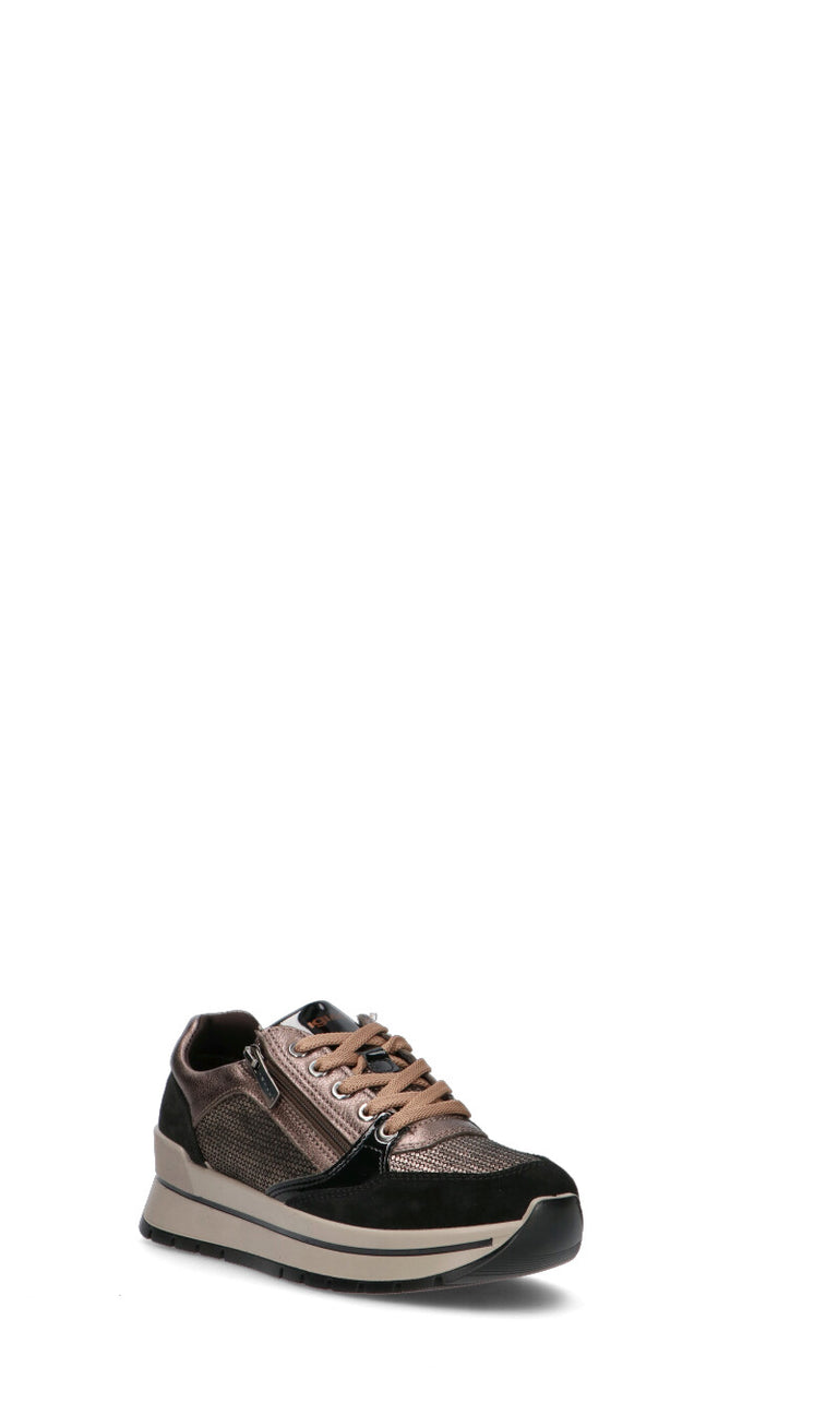 IGI&CO Sneaker donna nera/bronzo in pelle