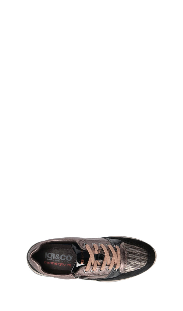 IGI&CO Sneaker donna nera/bronzo in pelle