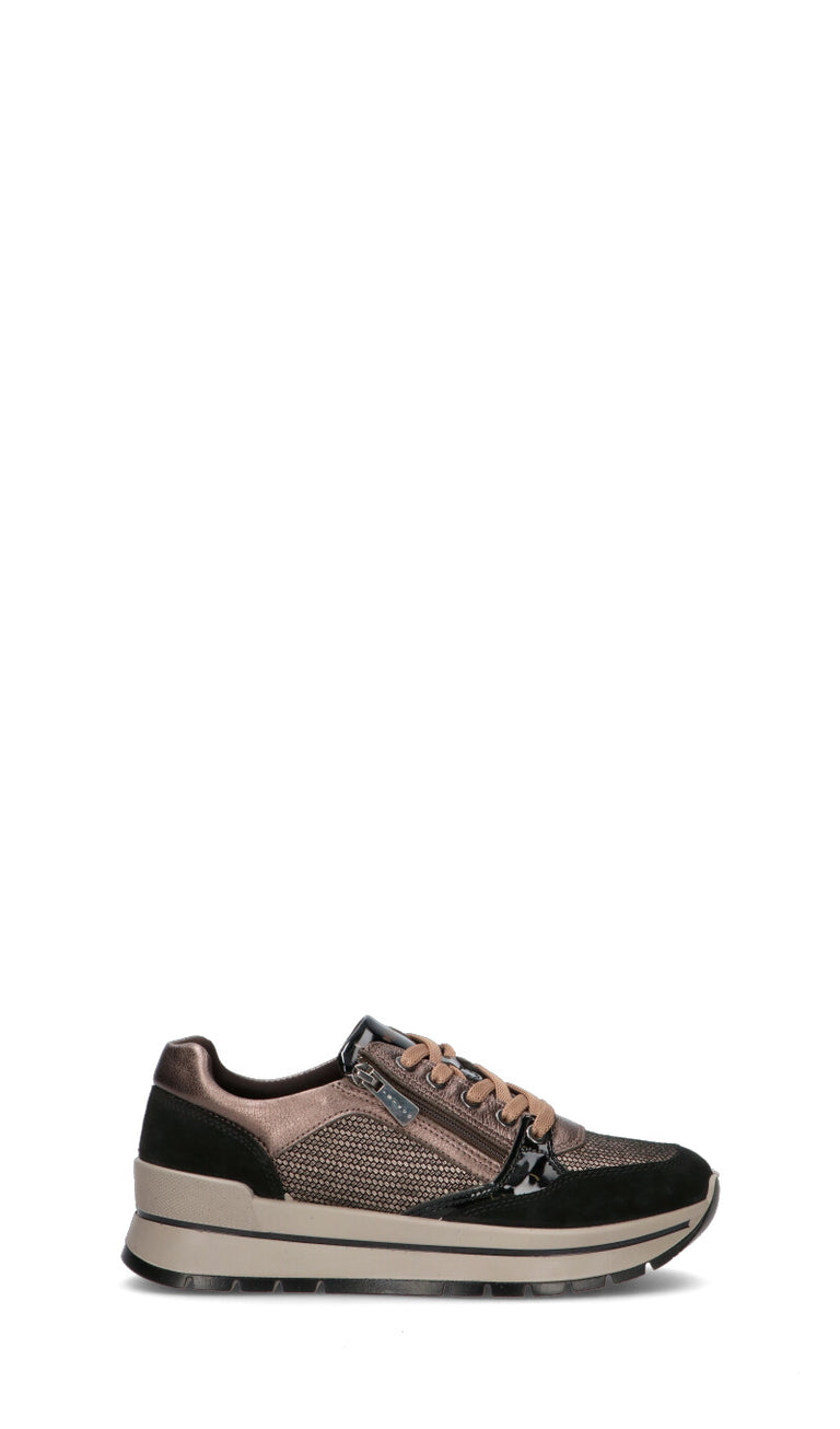 IGI&CO Sneaker donna nera/bronzo in pelle