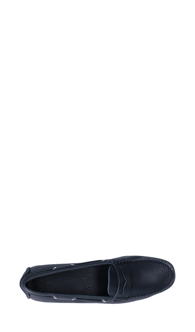 FRAU Mocassino donna blu in pelle