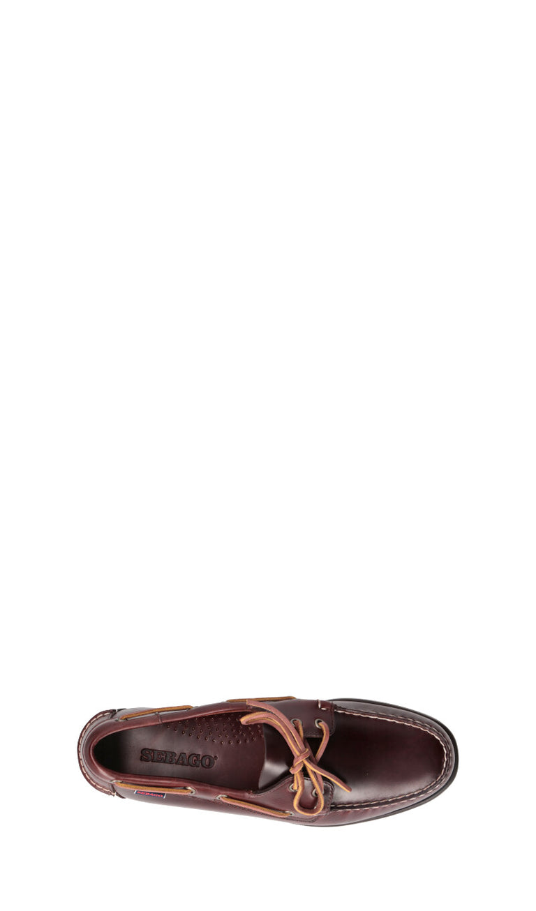 SEBAGO Scarpa barca uomo marrone in pelle