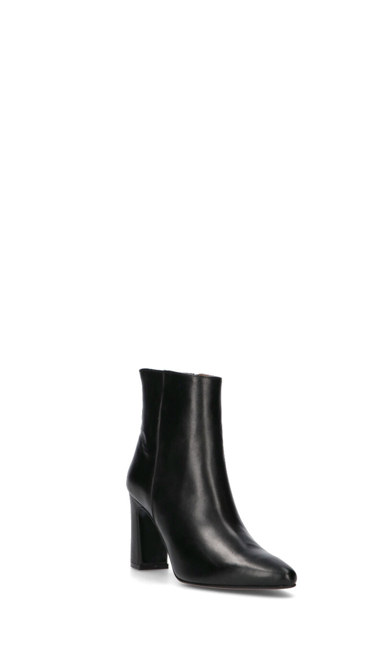 RABARBARO Tronchetto donna nero in pelle