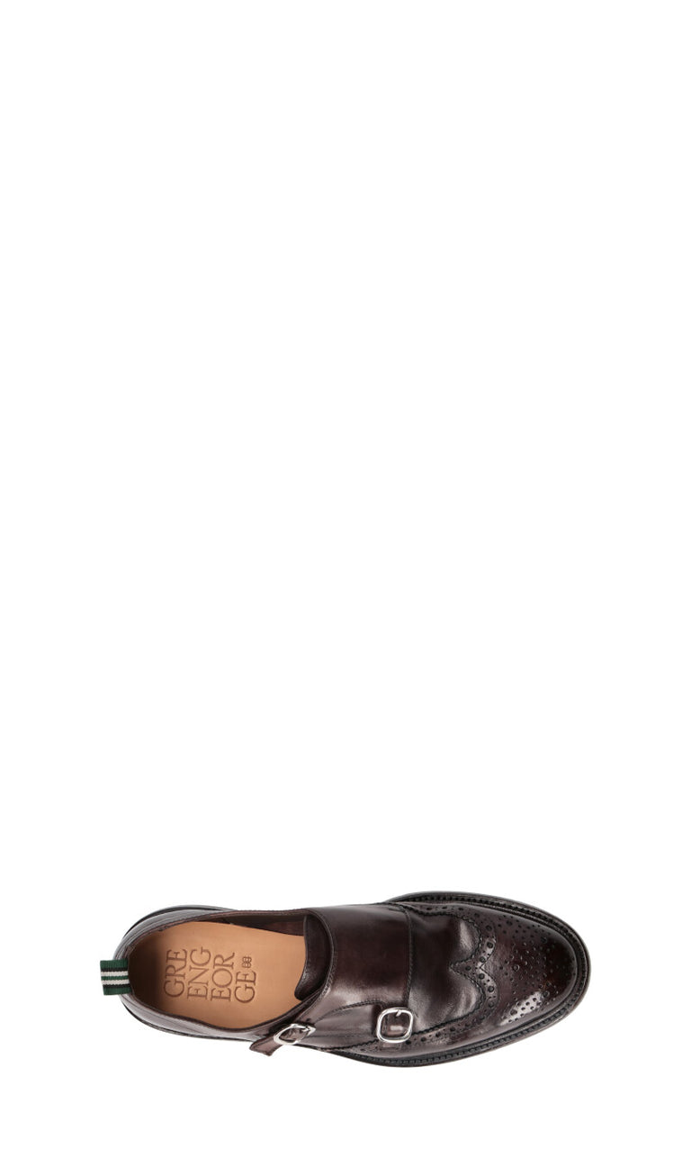GREEN GEORGE Stringata uomo marrone in pelle