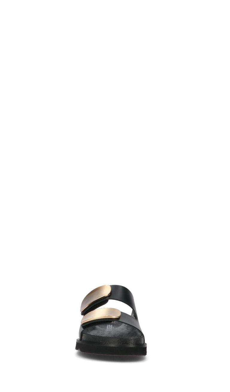 FREEDOM Ciabatta donna nera in pelle