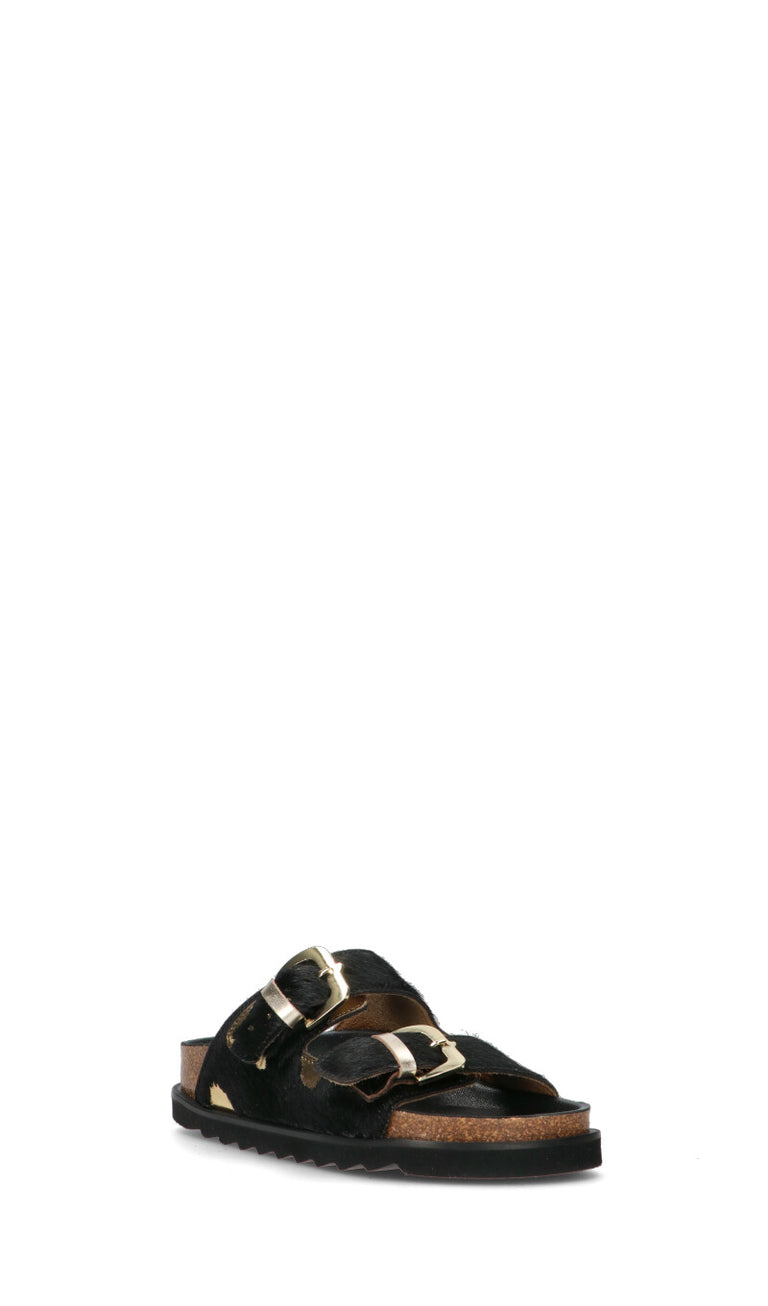 FREEDOM Ciabatta donna nera in pelle