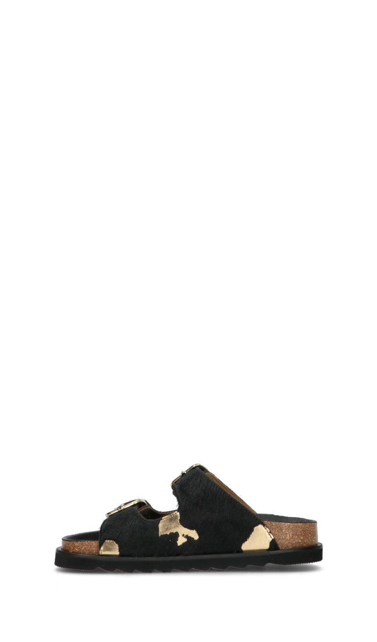 FREEDOM Ciabatta donna nera in pelle