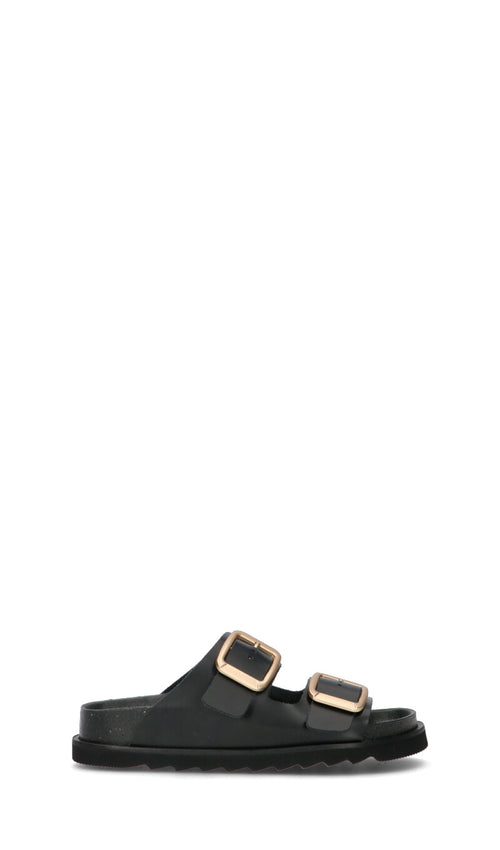 FREEDOM Ciabatta donna nera in pelle