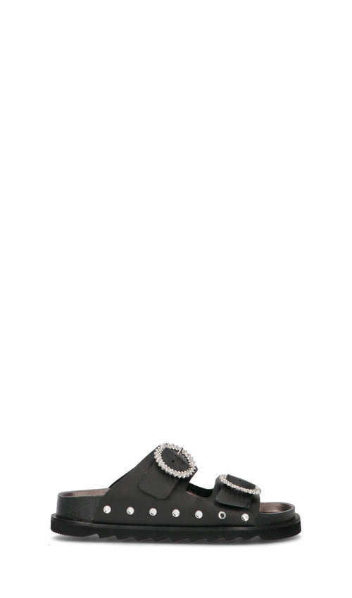 FREEDOM Ciabatta donna nera in pelle