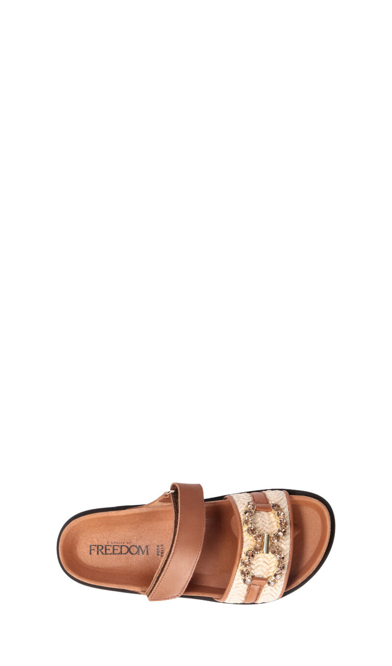 FREEDOM Ciabatta donna cuoio in pelle
