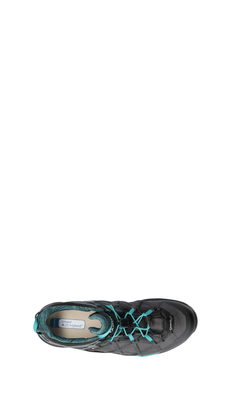 AKU Scarpa trekking uomo nera/celeste in gore-tex