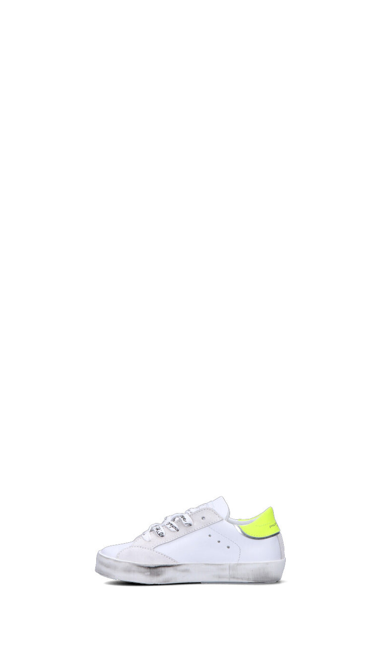 PHILIPPE MODEL Sneaker bimbo bianca/gialla in pelle