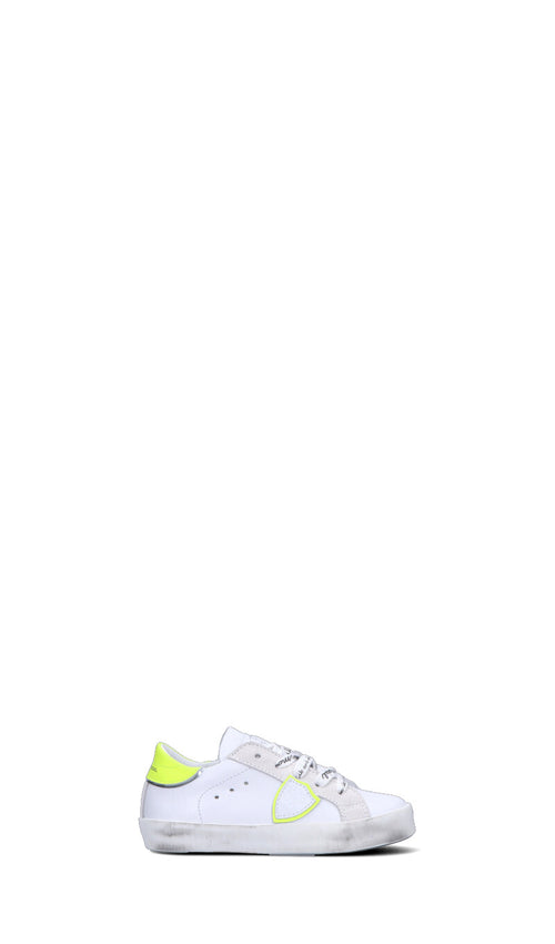 PHILIPPE MODEL Sneaker bimbo bianca/gialla in pelle