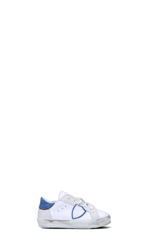 PHILIPPE MODEL Sneaker bimbo bianca/blu in pelle