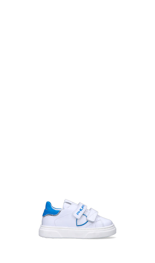 PHILIPPE MODEL Sneaker bimbo bianca/azzurra in pelle