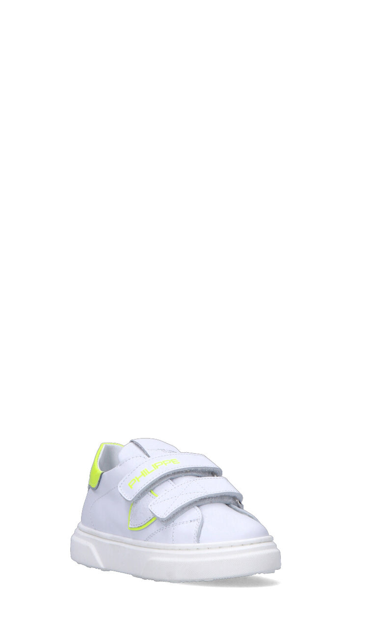 PHILIPPE MODEL Sneaker ragazzo bianca/gialla in pelle