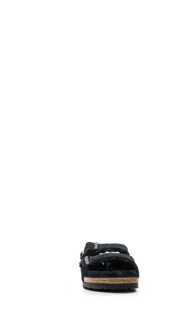 BIRKENSTOCK Ciabatta donna nera in suede