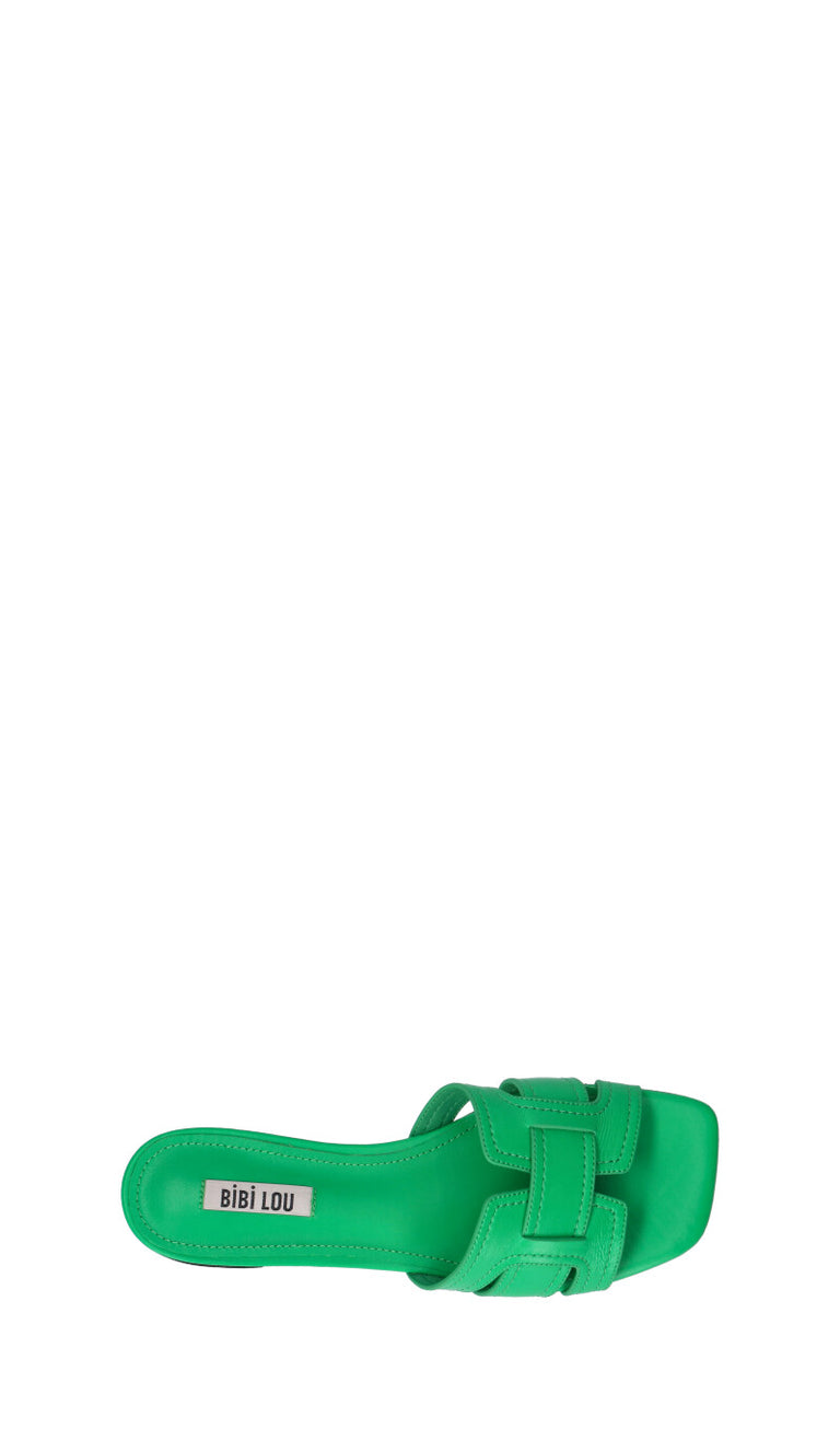 BIBI LOU Ciabatta donna verde in pelle