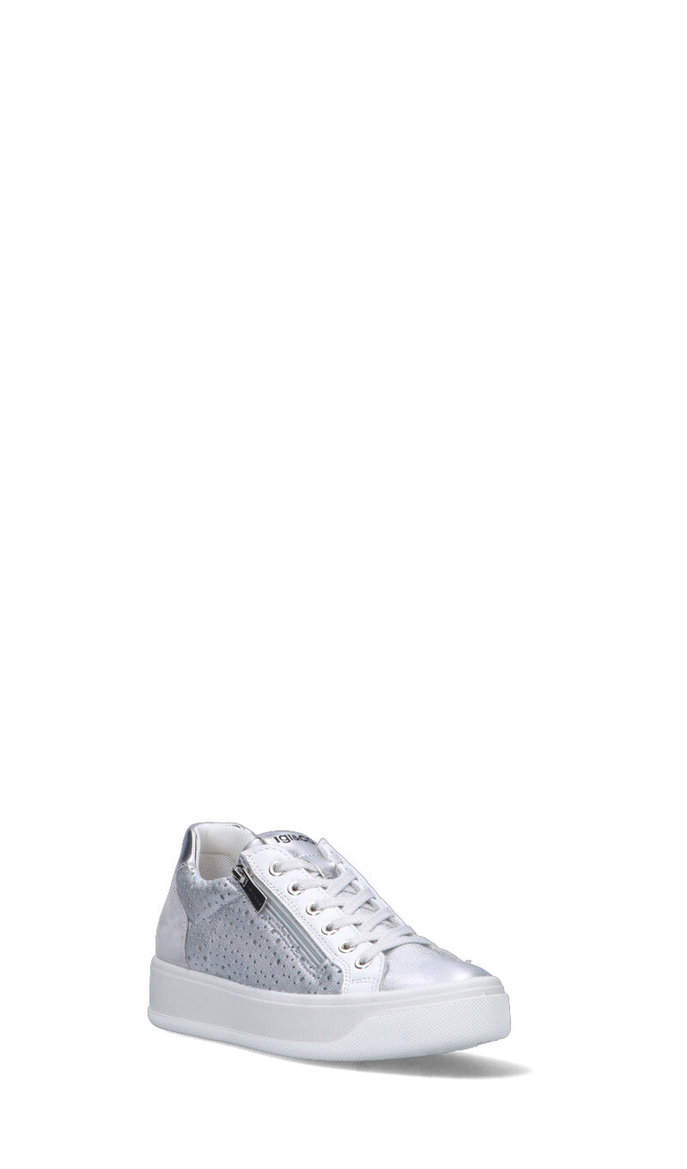 IGI&CO Sneaker donna argento in pelle