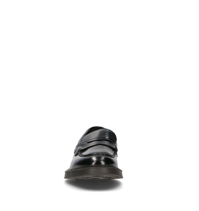 HUNDRED 100 Mocassino uomo nero in pelle