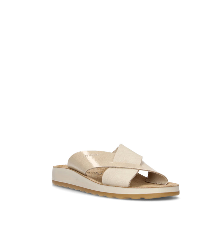 FLY FLOT Ciabatta donna avorio in pelle