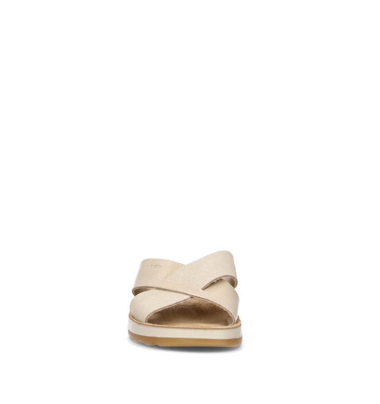 FLY FLOT Ciabatta donna avorio in pelle