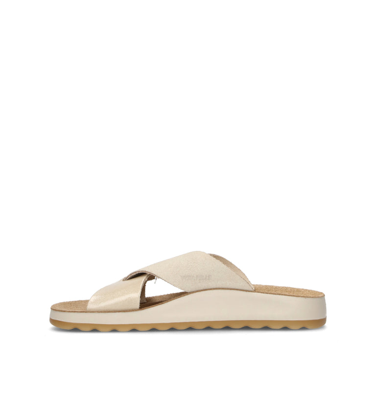 FLY FLOT Ciabatta donna avorio in pelle