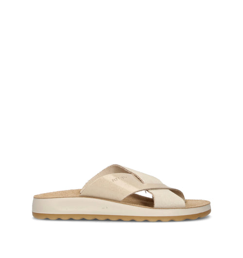 FLY FLOT Ciabatta donna avorio in pelle