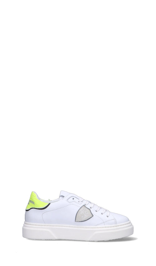 PHILIPPE MODEL Sneaker ragazzo/a bianca/gialla in pelle